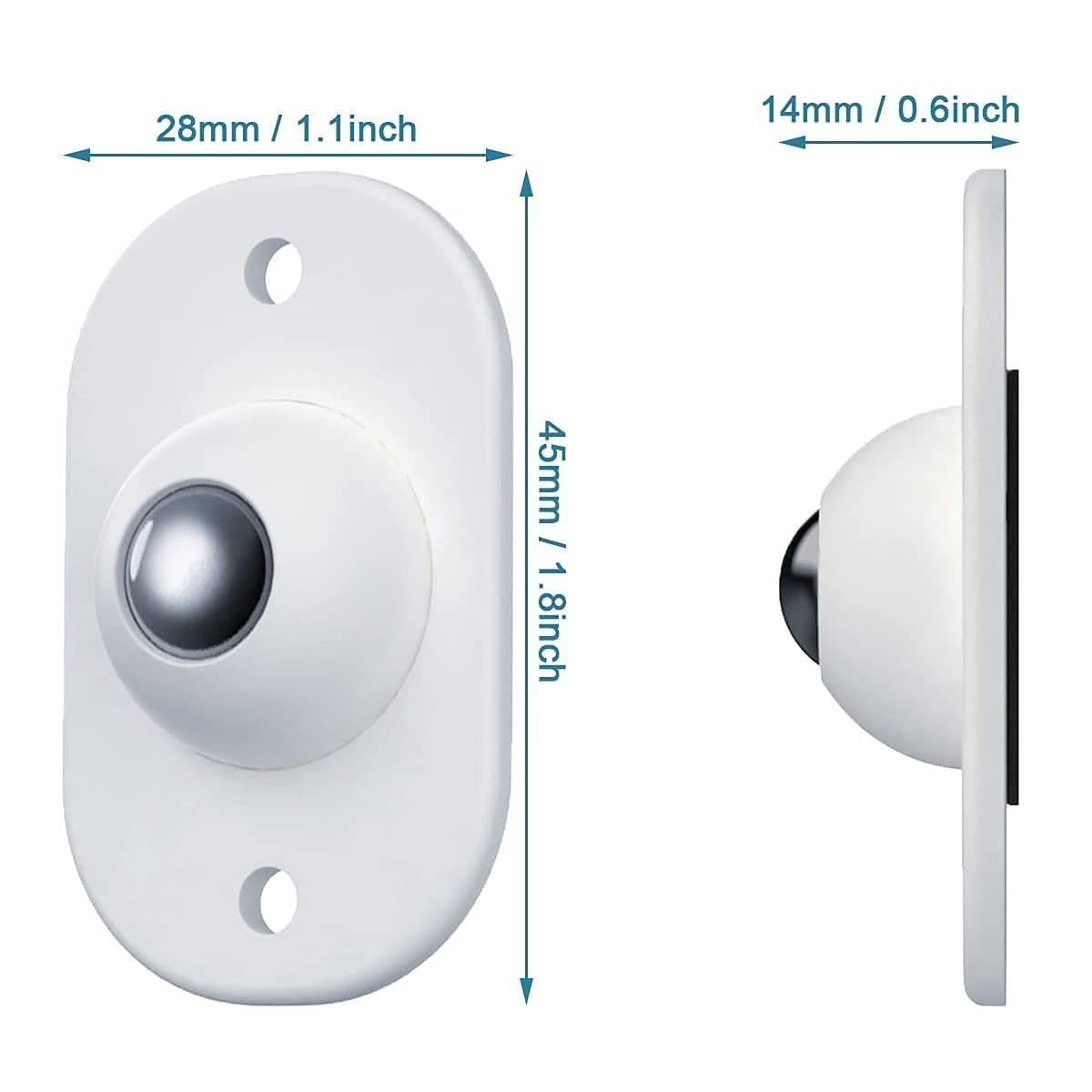 4 PCS MINI SWIVEL CASTERS WHEELS - Image 3