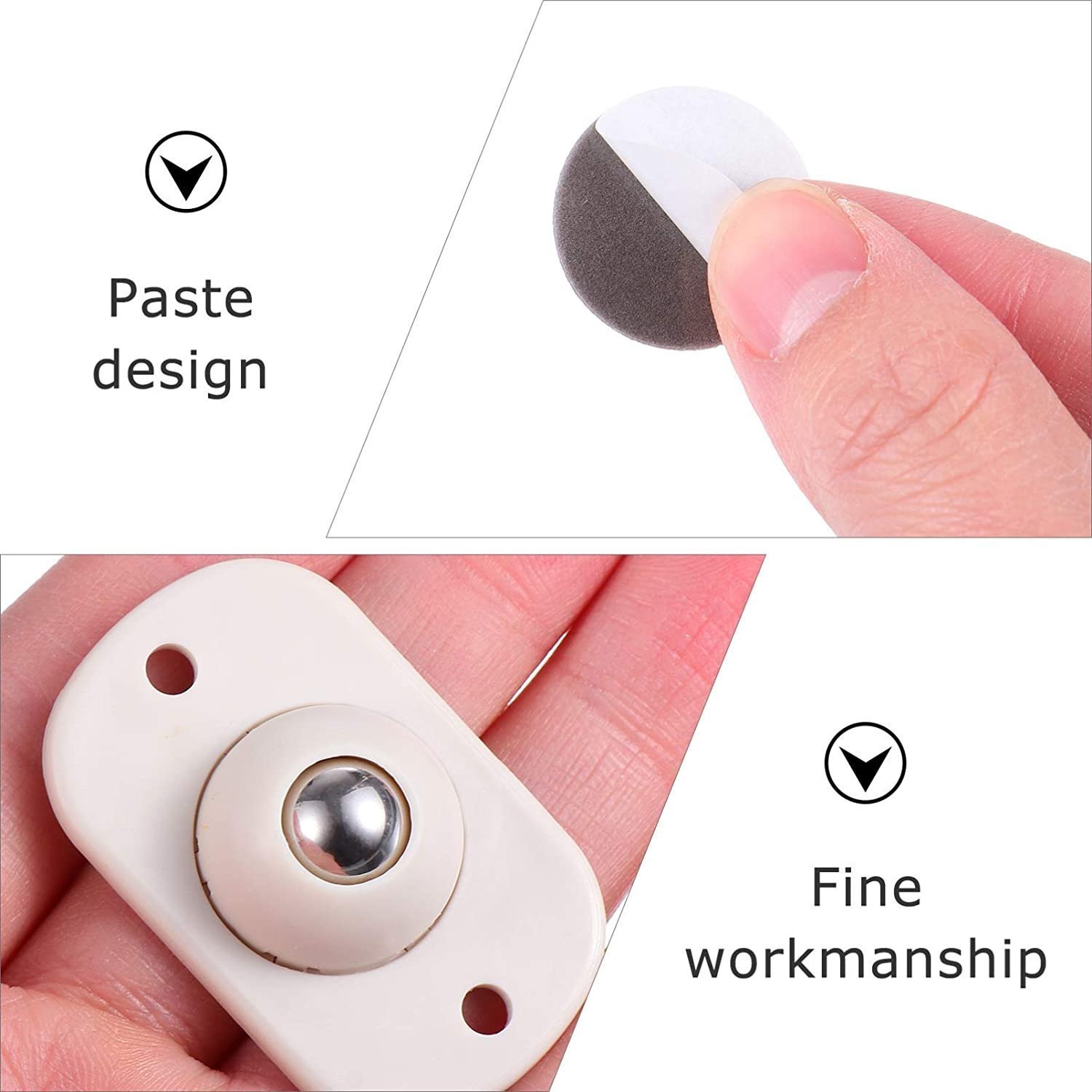 4 PCS MINI SWIVEL CASTERS WHEELS - Image 4